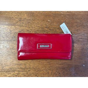 Kenneth Cole Unlisted RED Patent Leather Wallet NWT